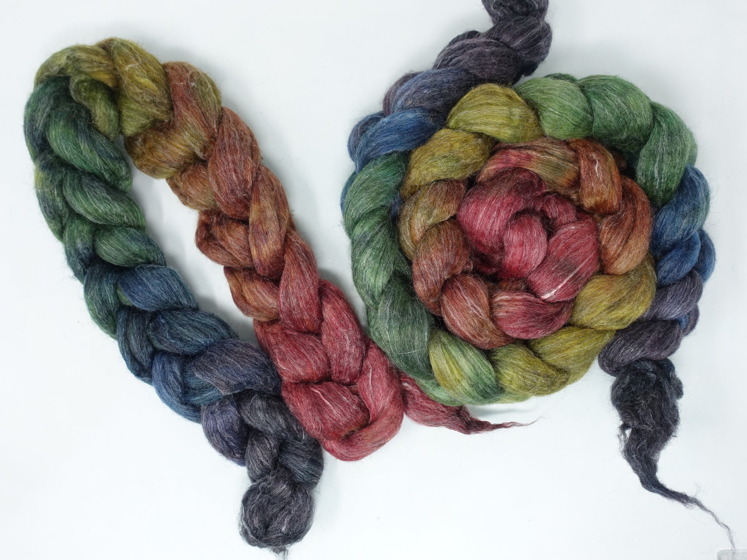 Corriedale & Lotus,  Hand Dyed Gradient. 100g