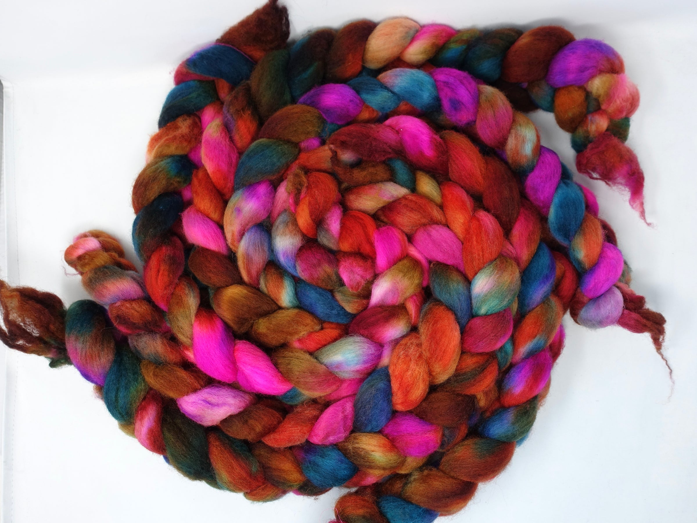 Cambrian Wool, Hand Dyed Variegated. Welsh x BFL Wool, 100g