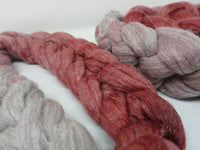 Corriedale & Lotus,  Hand Dyed Gradient. 100g