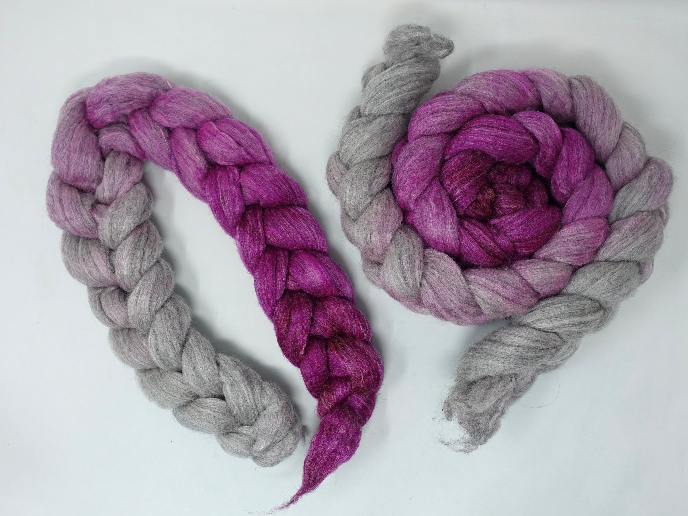 Corriedale & Lotus,  Hand Dyed Gradient. 100g