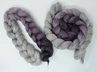 Corriedale & Lotus,  Hand Dyed Gradient. 100g