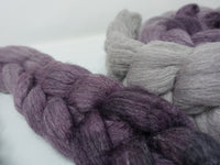 Corriedale & Lotus,  Hand Dyed Gradient. 100g