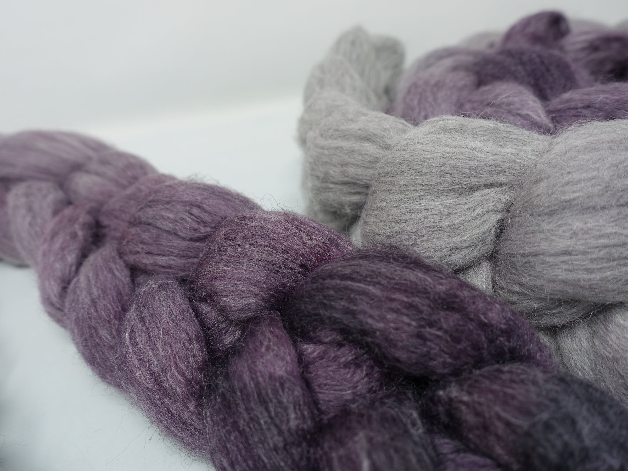 Corriedale & Lotus,  Hand Dyed Gradient. 100g