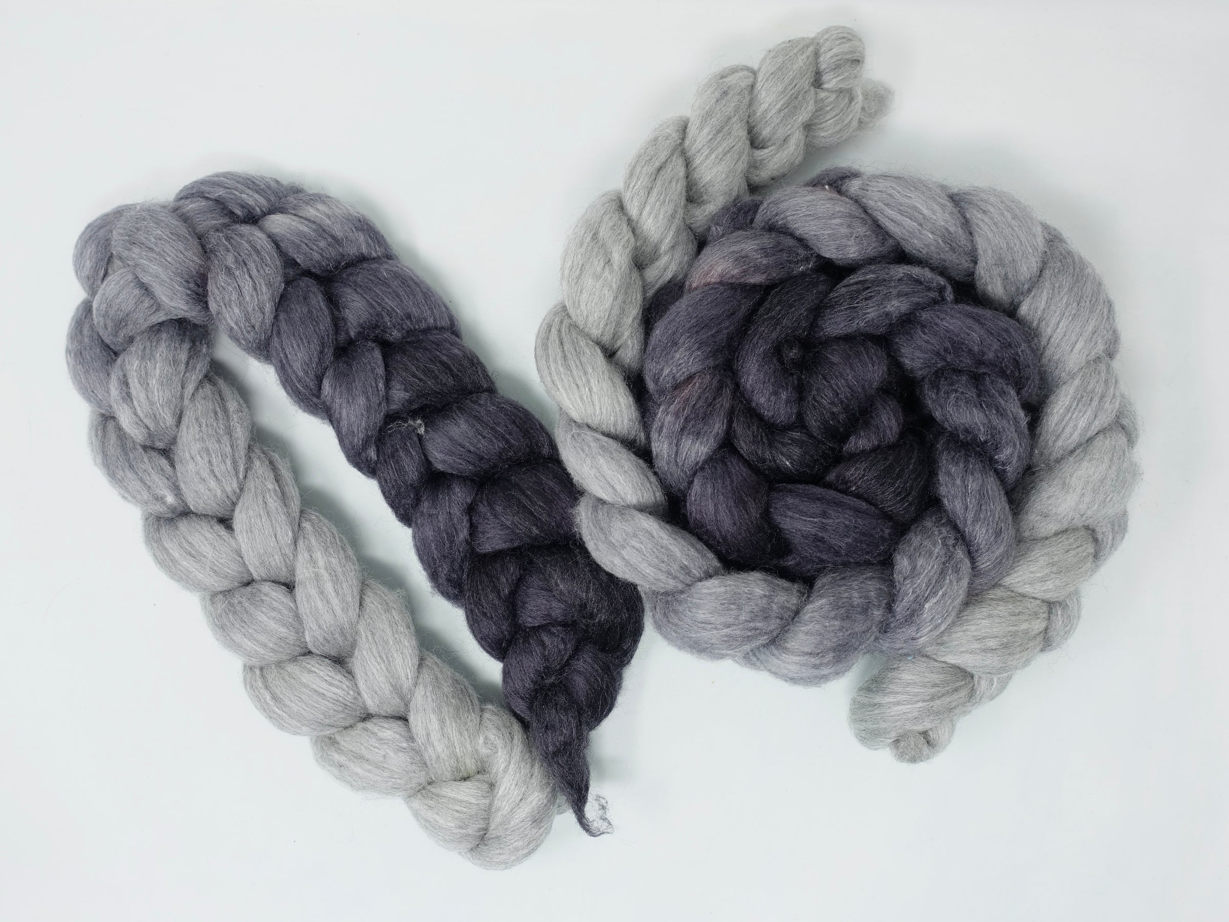 Corriedale & Lotus,  Hand Dyed Gradient. 100g