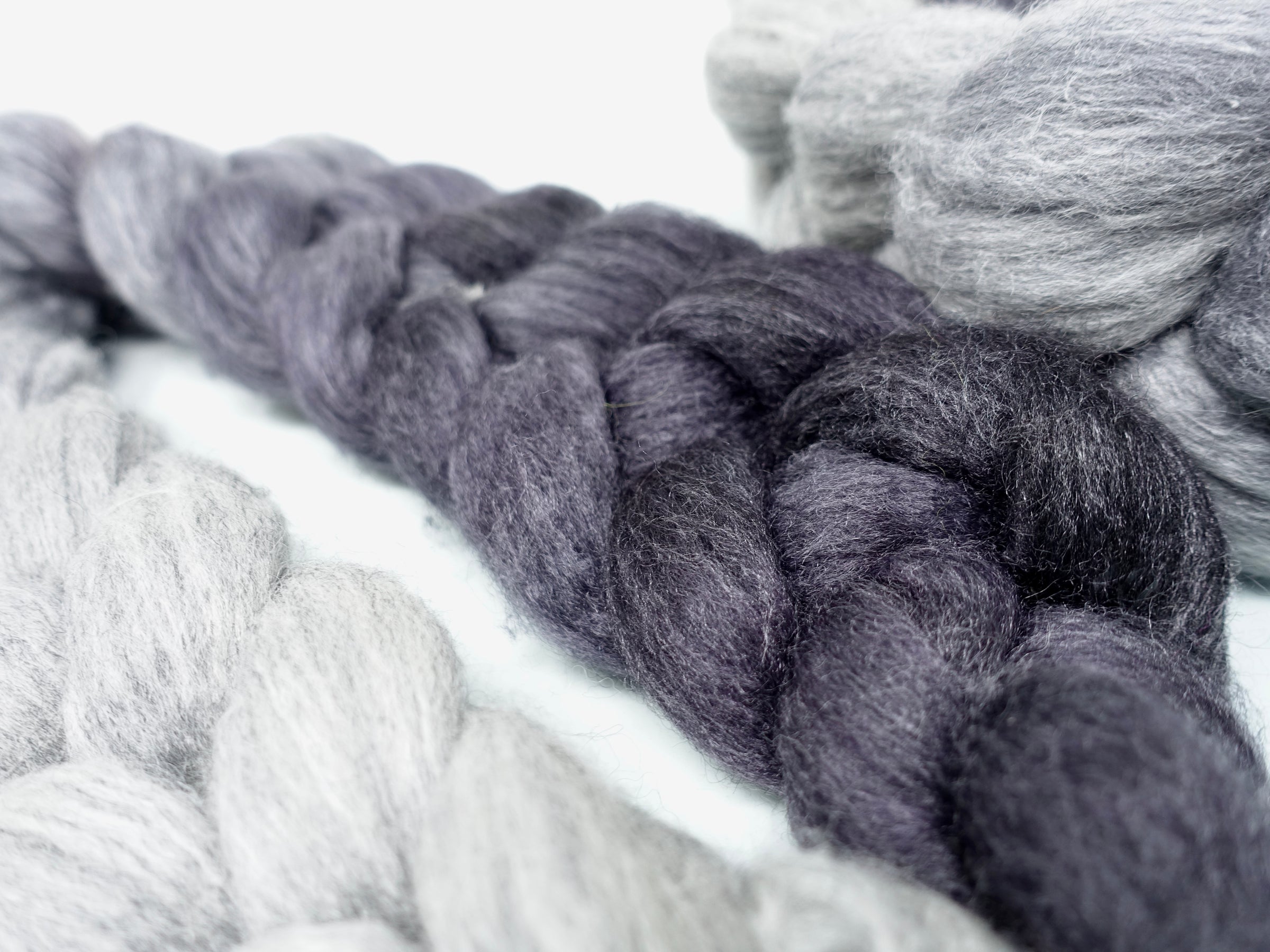 Corriedale & Lotus,  Hand Dyed Gradient. 100g