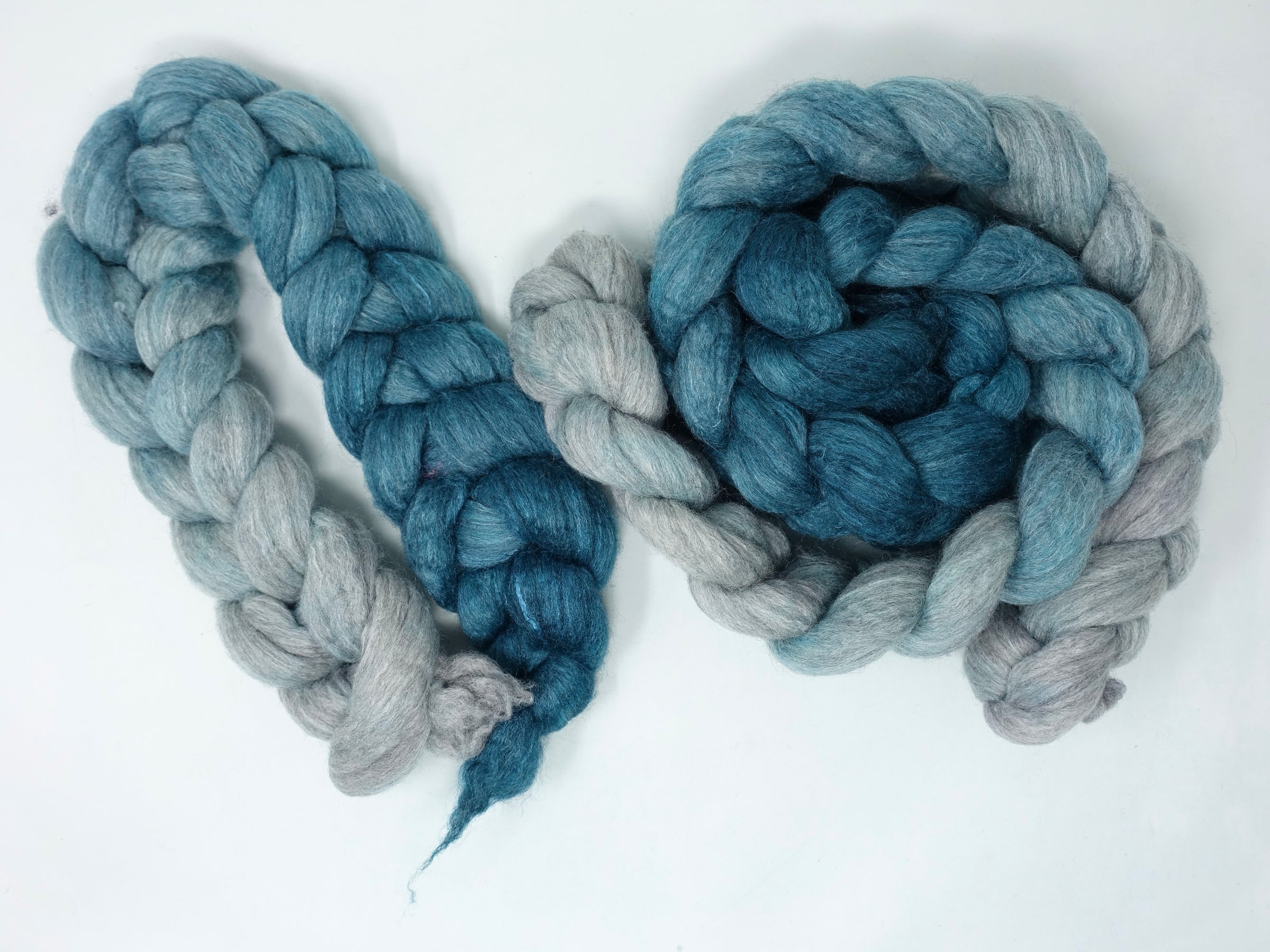 Corriedale & Lotus,  Hand Dyed Gradient. 100g