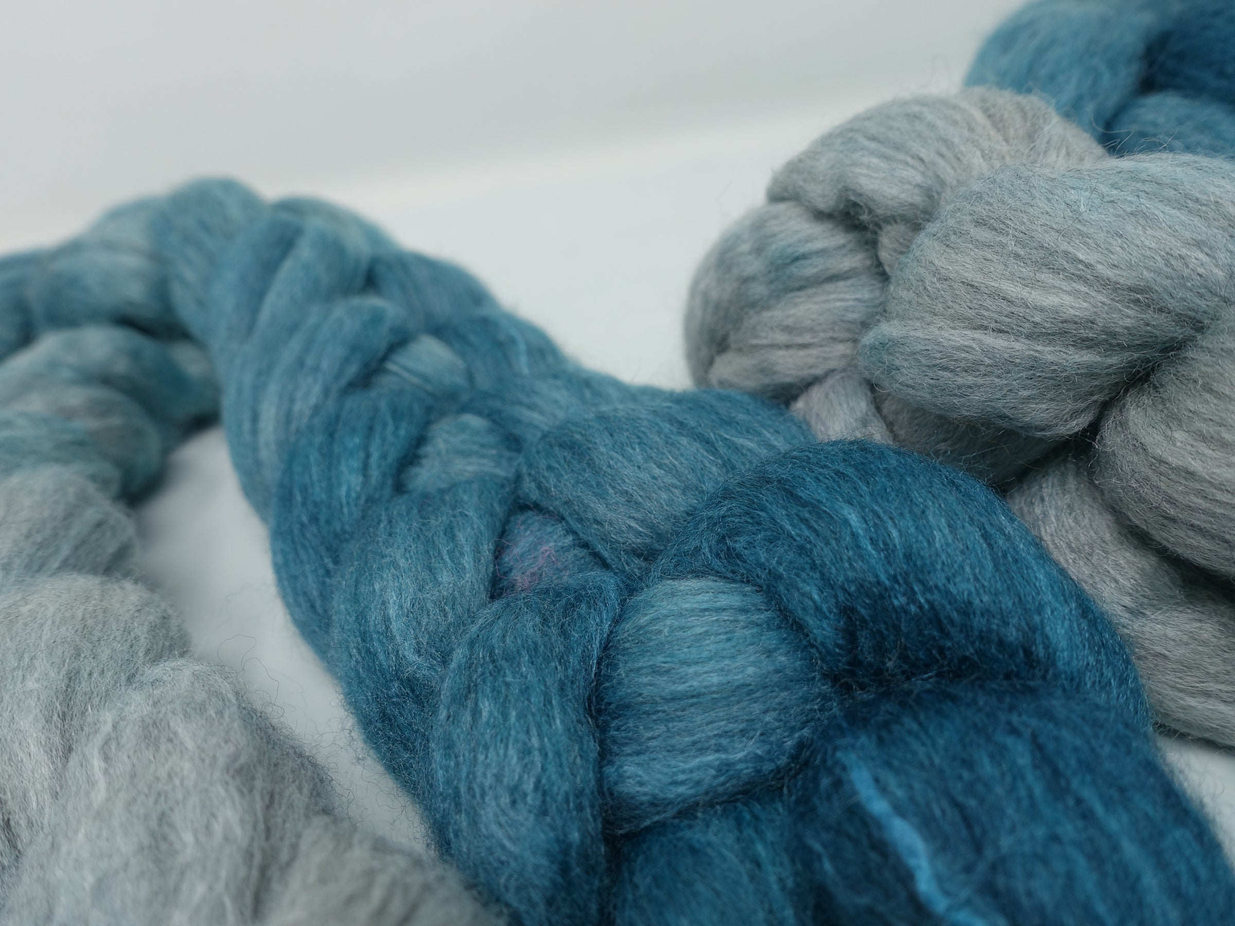Corriedale & Lotus,  Hand Dyed Gradient. 100g