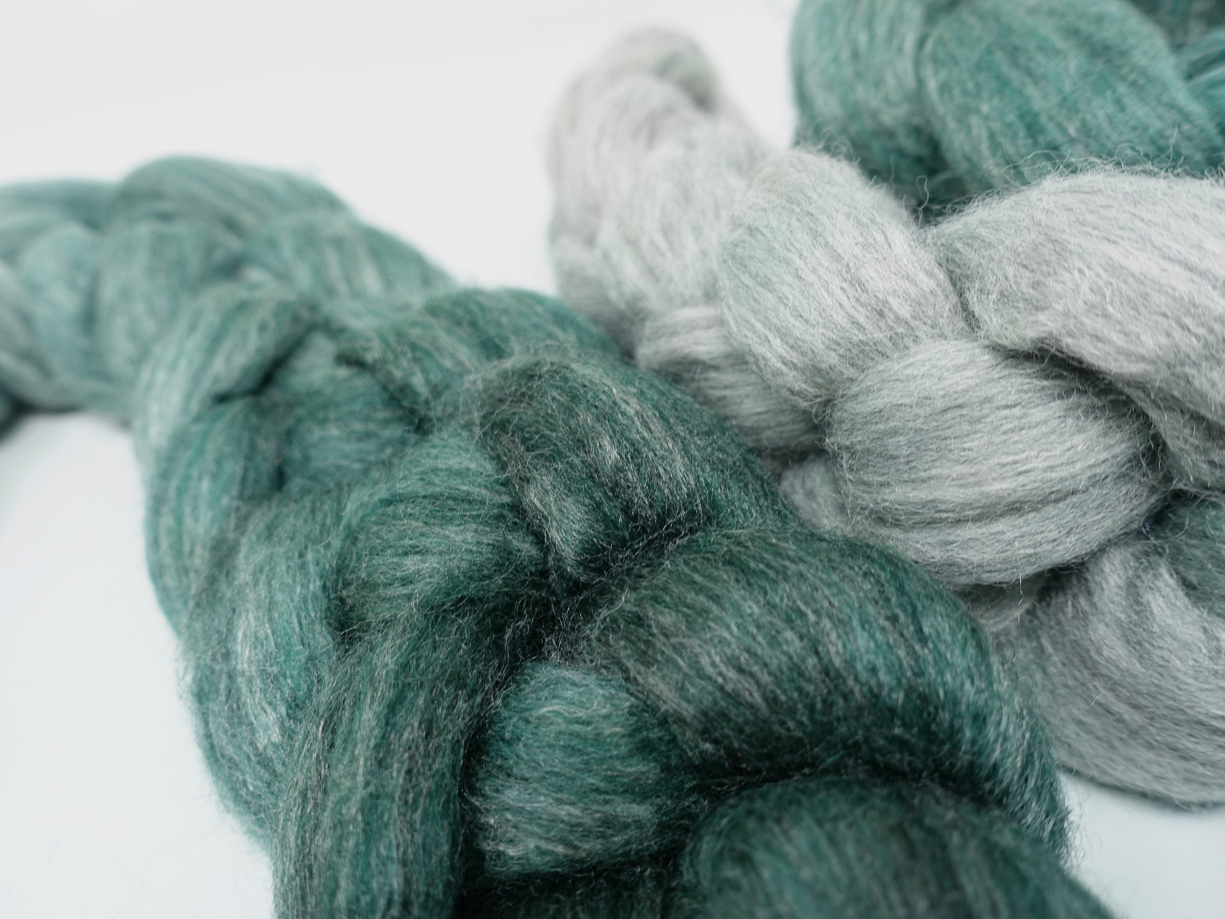 Corriedale & Lotus,  Hand Dyed Gradient. 100g