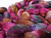 Tweed Wool. South American Wool & Viscose Tweed Nepps. Hand Dyed Variegated 100g