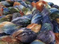 Tweed Wool. South American Wool & Viscose Tweed Nepps. Hand Dyed Variegated 100g