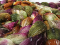 Tweed Wool. South American Wool & Viscose Tweed Nepps. Hand Dyed Variegated 100g