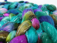 Tweed Wool. South American Wool & Viscose Tweed Nepps. Hand Dyed Variegated 100g