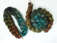 Zwartbles & Silk, Hand Dyed Gradient. 100g