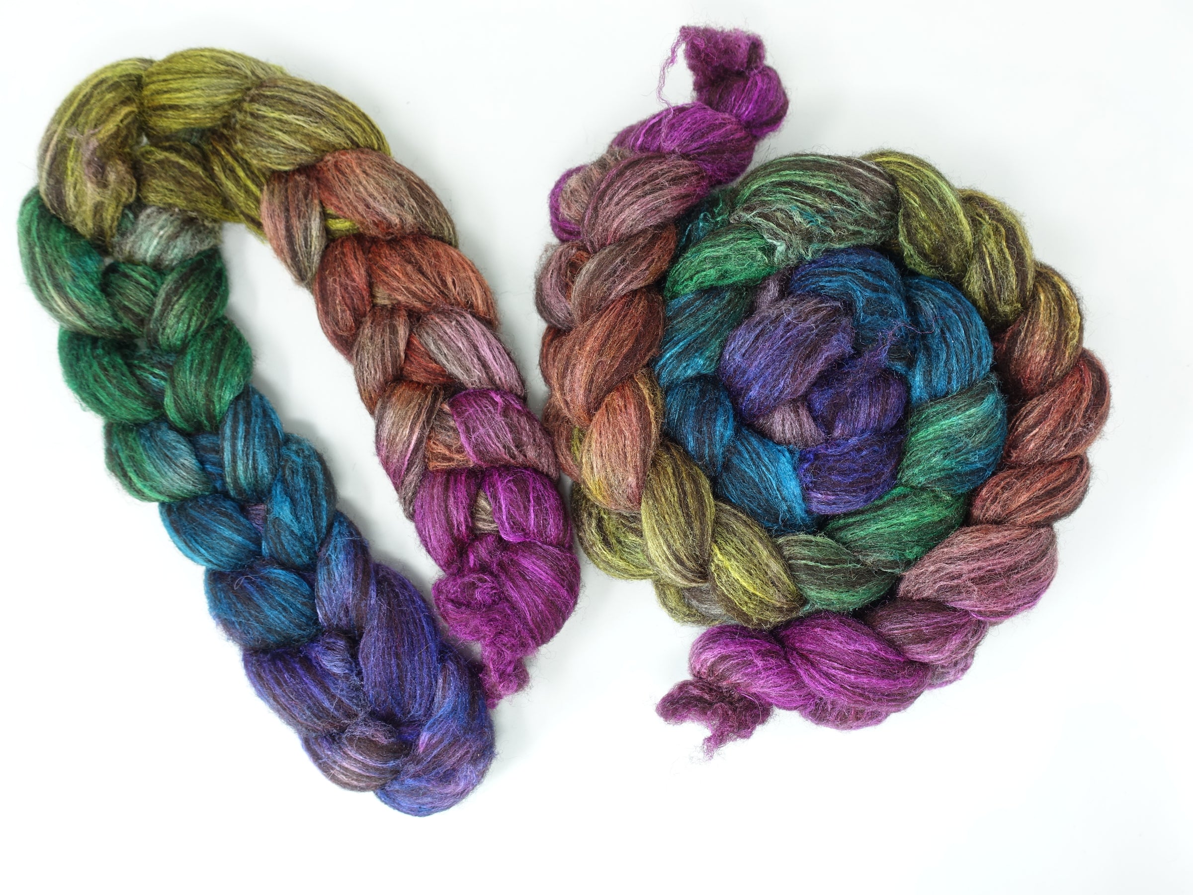 Zwartbles & Silk, Hand Dyed Gradient. 100g