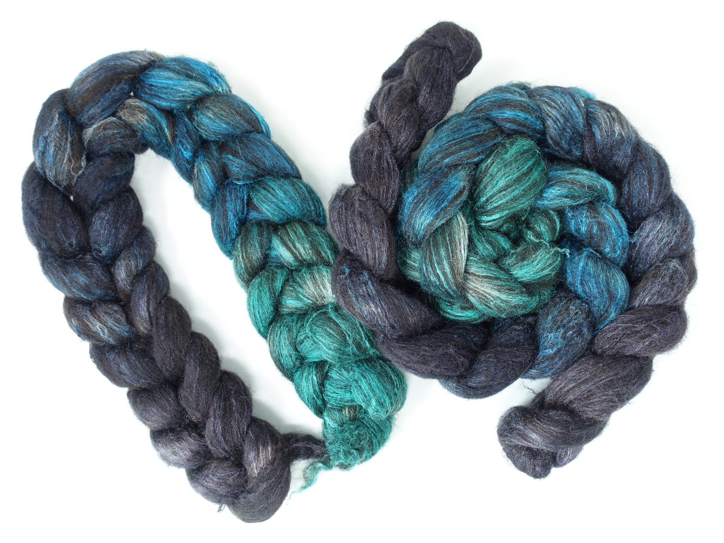 Zwartbles & Silk, Hand Dyed Gradient. 100g
