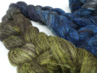 Zwartbles & Silk, Hand Dyed Gradient. 100g
