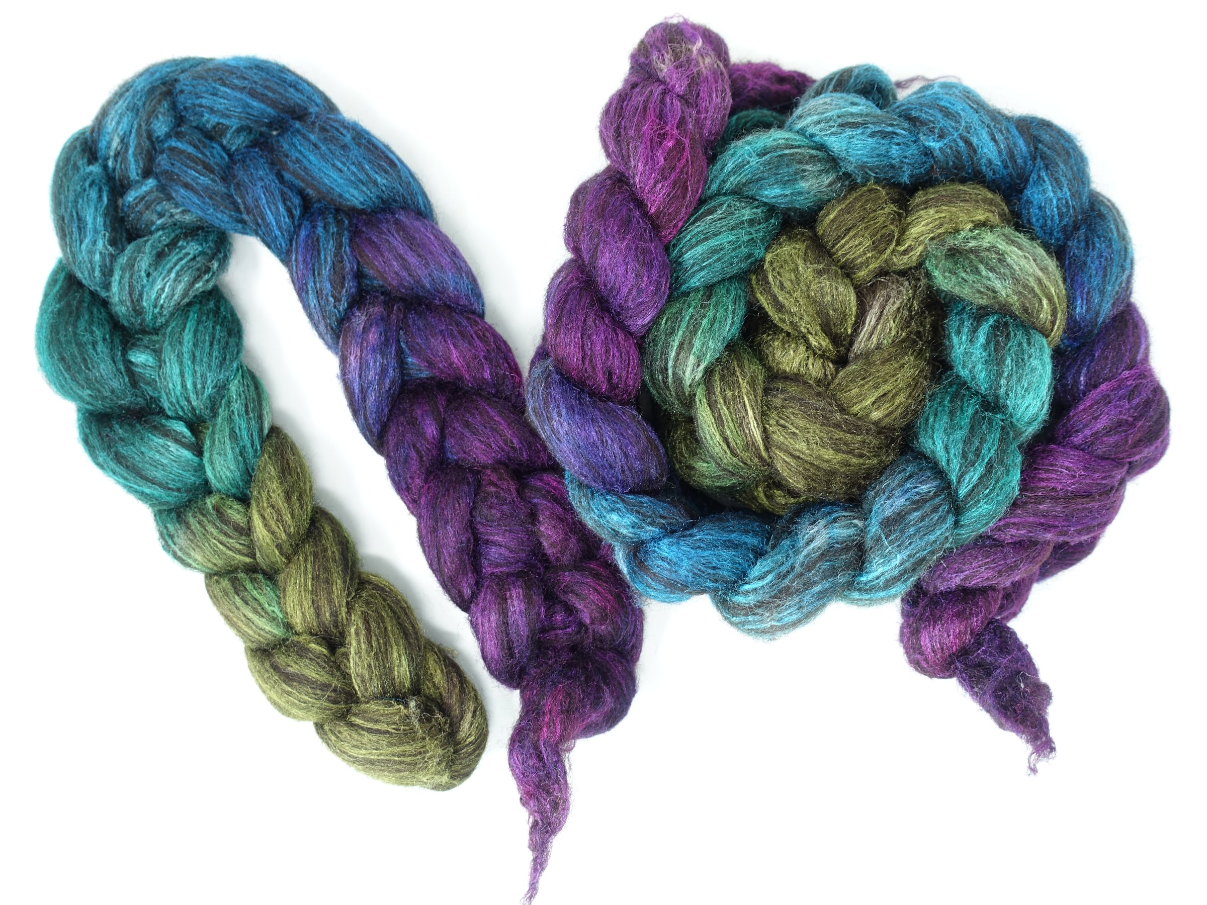 Zwartbles & Silk, Hand Dyed Gradient. 100g