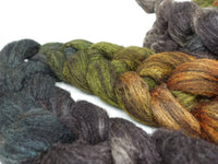 Zwartbles & Silk, Hand Dyed Gradient. 100g