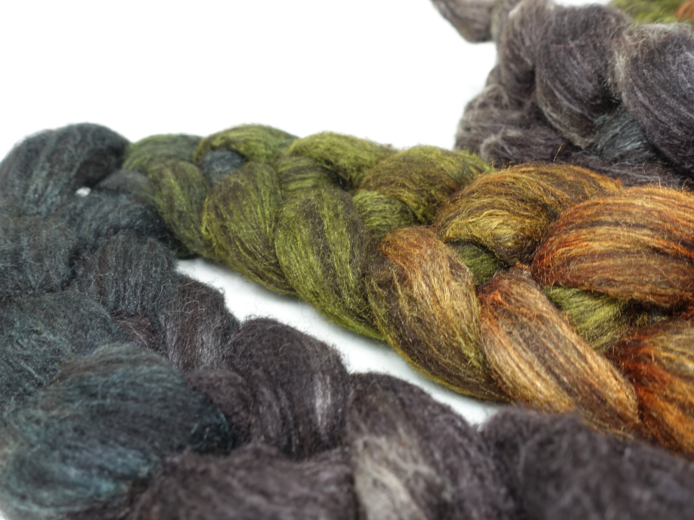 Zwartbles & Silk, Hand Dyed Gradient. 100g