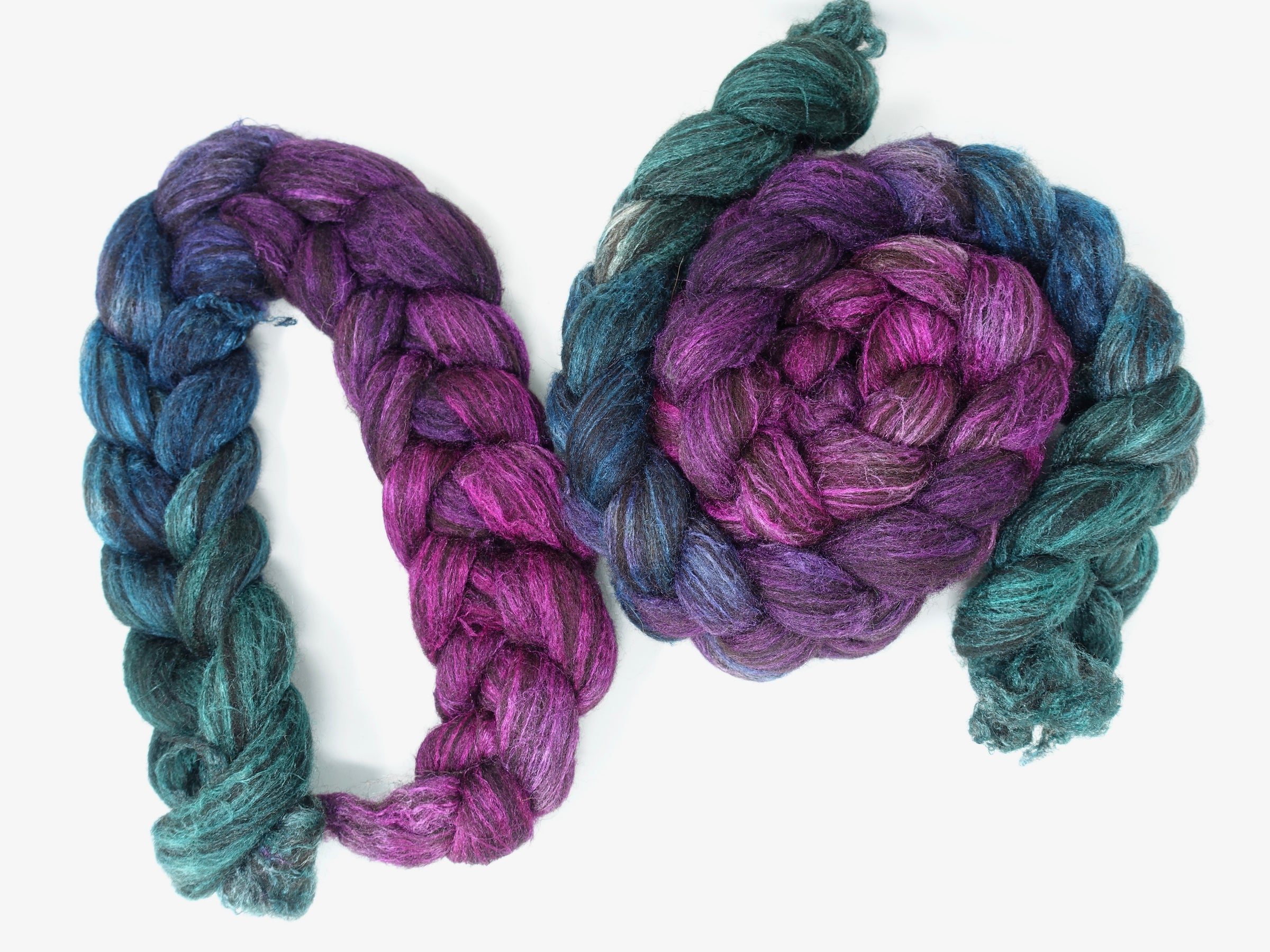 Zwartbles & Silk, Hand Dyed Gradient. 100g