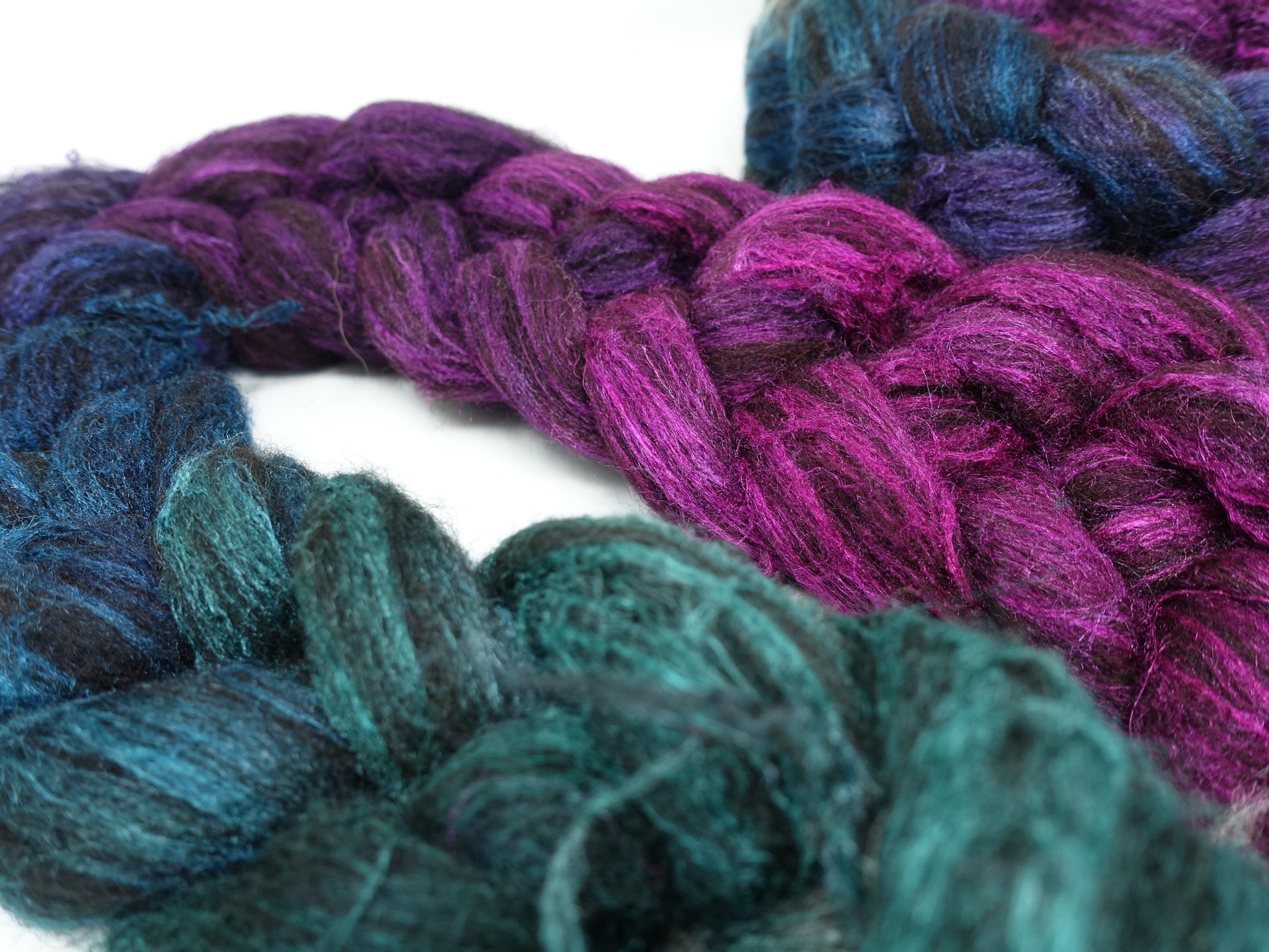 Zwartbles & Silk, Hand Dyed Gradient. 100g