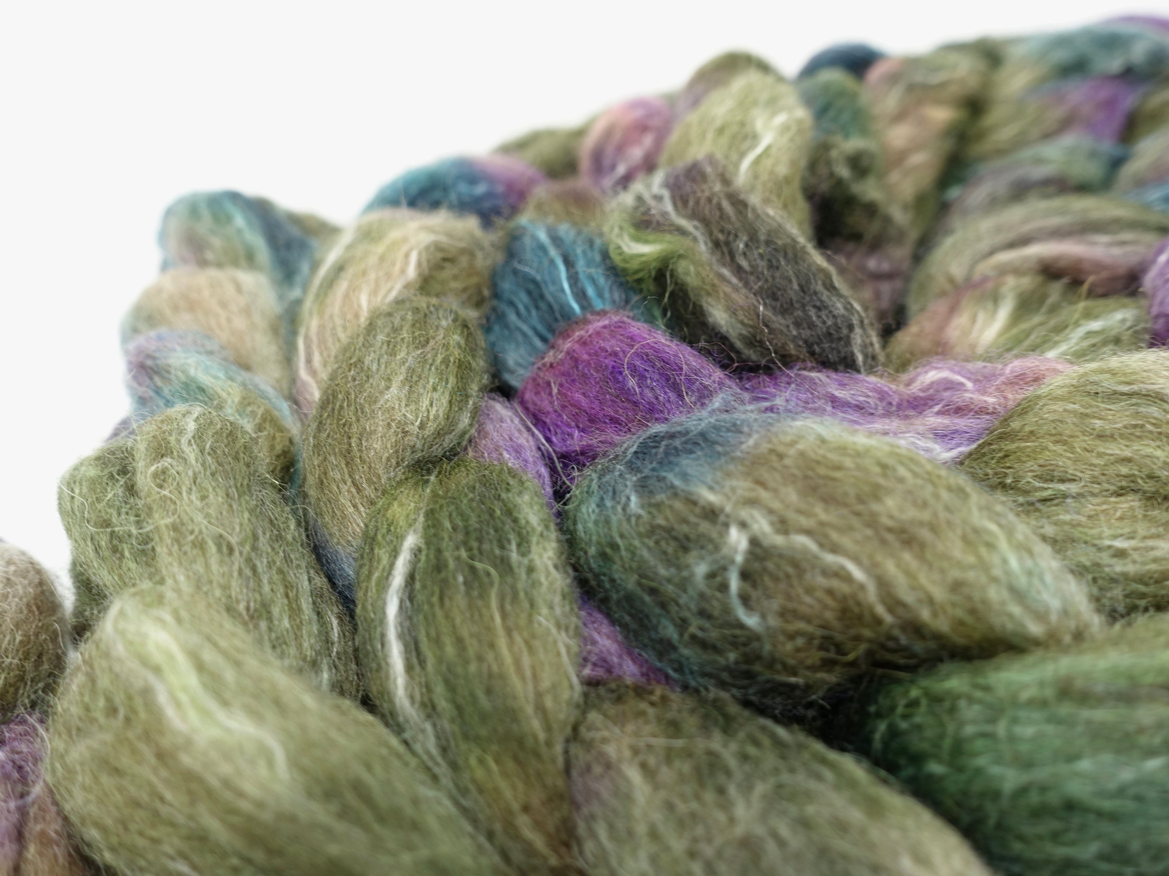 BFL, Alpaca & Seacell. Hand Dyed Variegated 100g