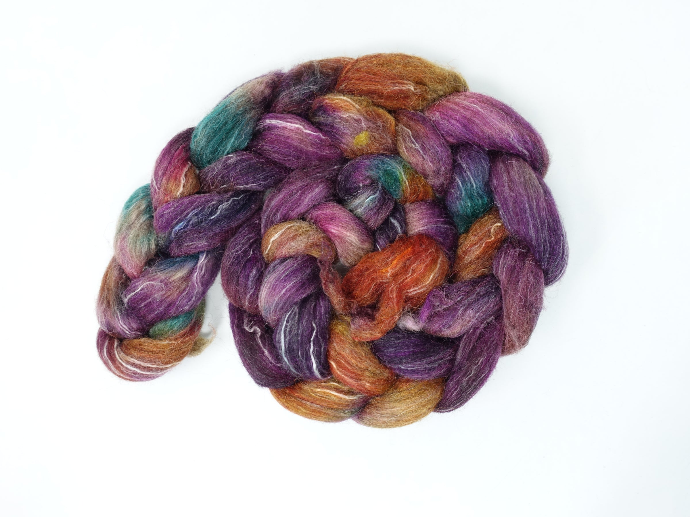 BFL, Alpaca & Seacell. Hand Dyed Variegated 100g