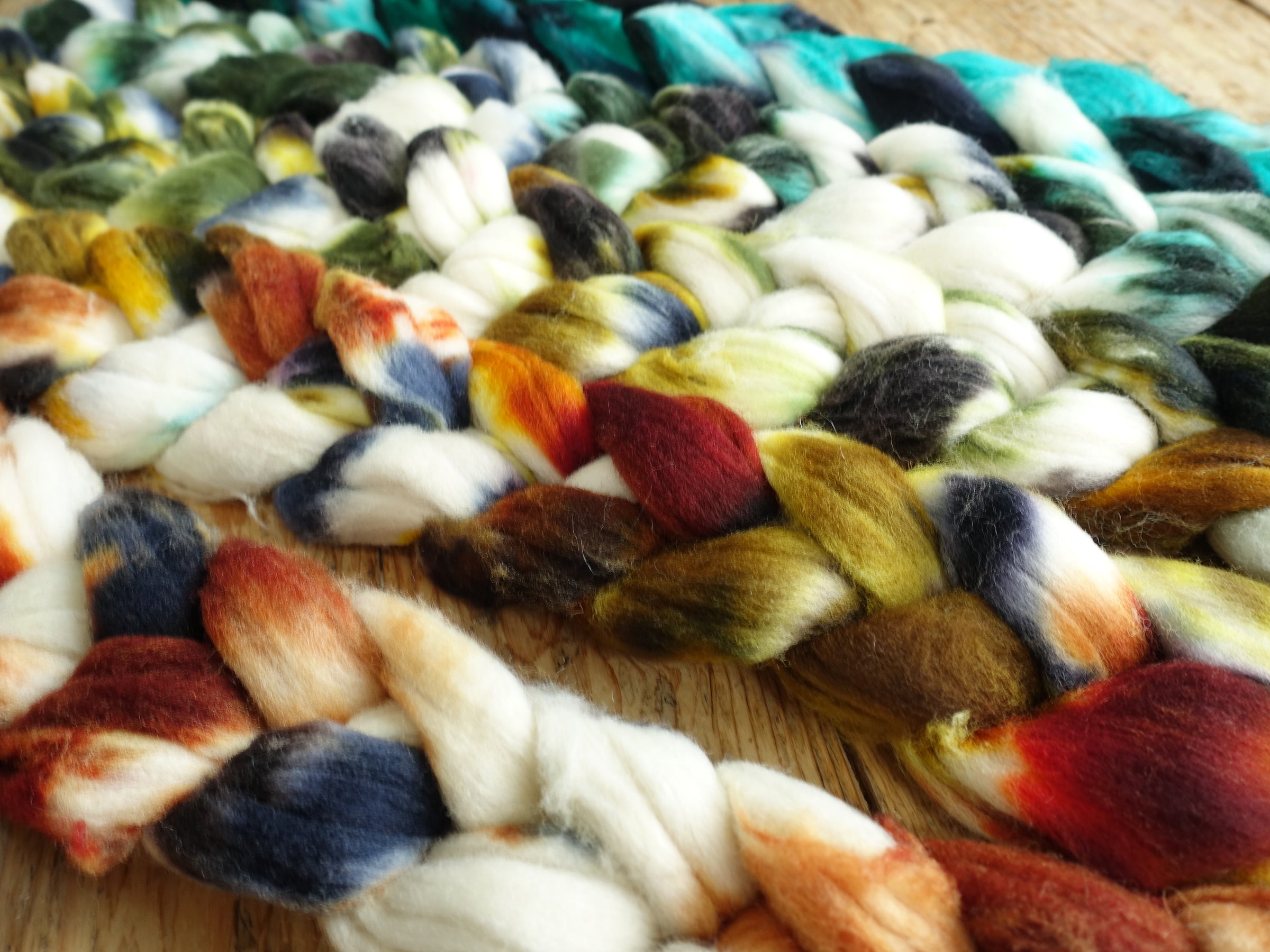 Fade Pack- Targhee, 5 co-ordinating braids, Hand Dyed Wool, 500g