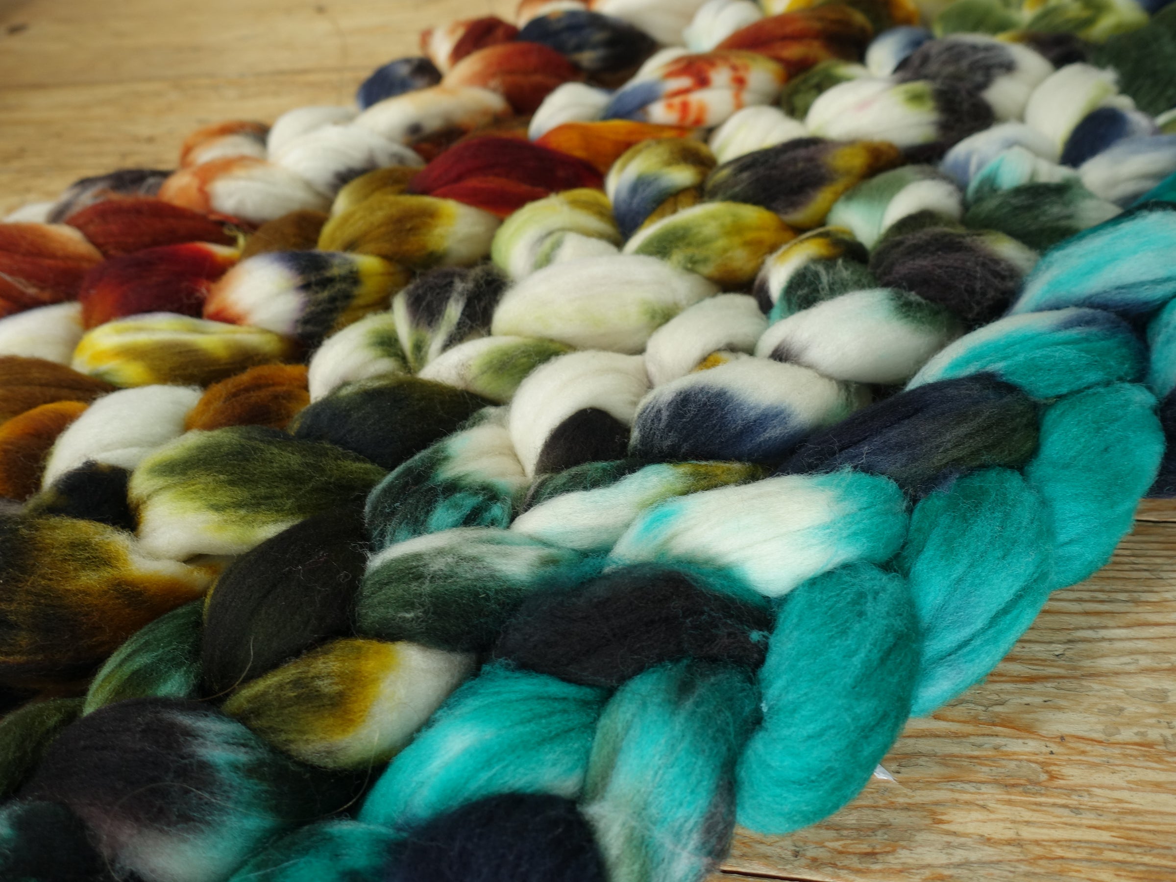 Fade Pack- Targhee, 5 co-ordinating braids, Hand Dyed Wool, 500g