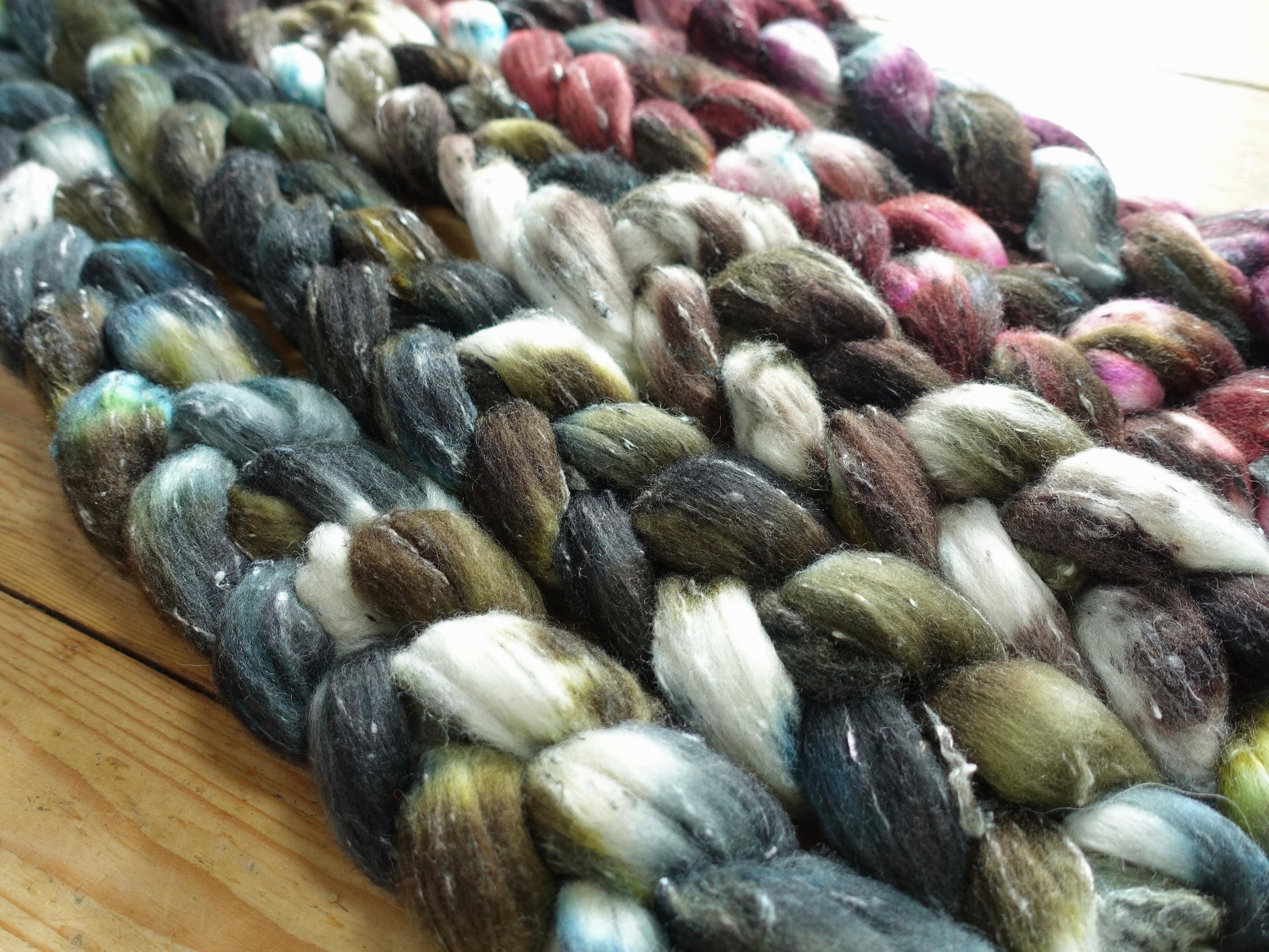 Fade Pack- Tweed Wool, 5 co-ordinating braids, Hand Dyed, 500g