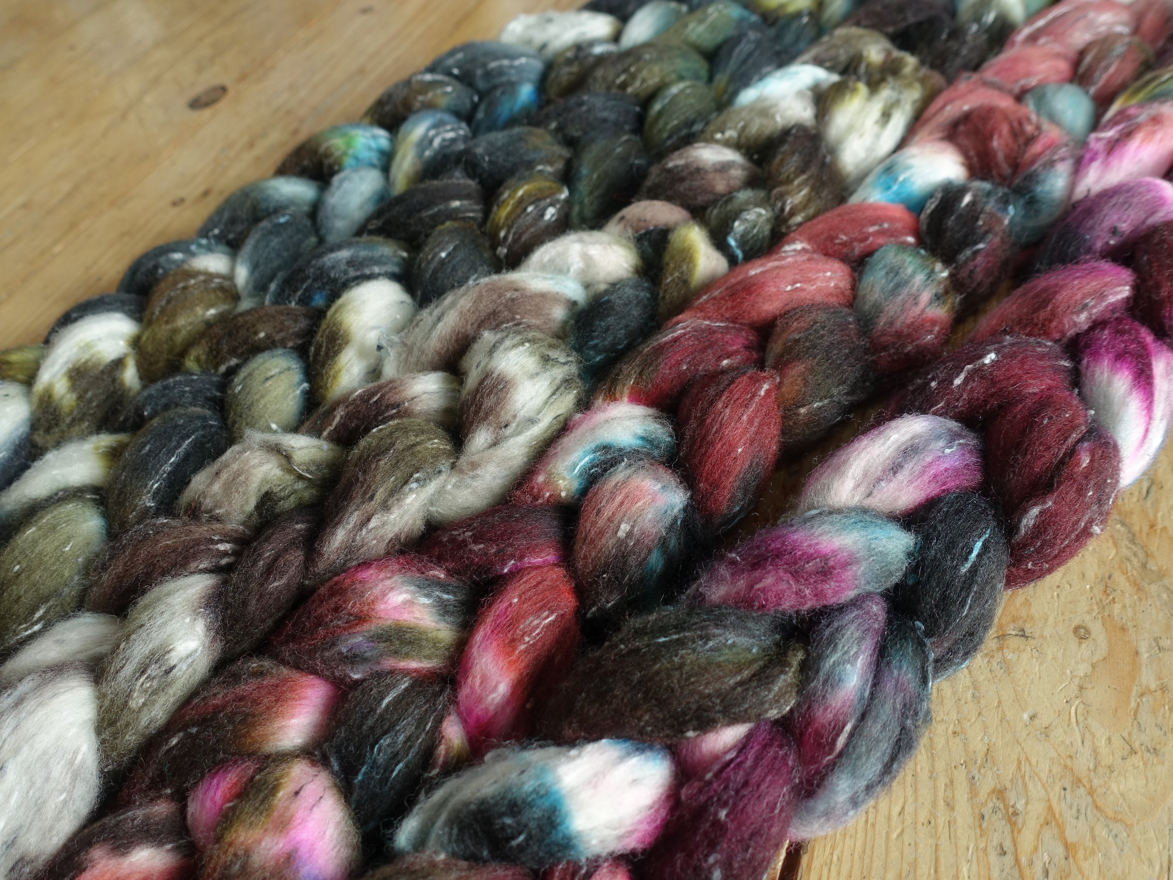 Fade Pack- Tweed Wool, 5 co-ordinating braids, Hand Dyed, 500g