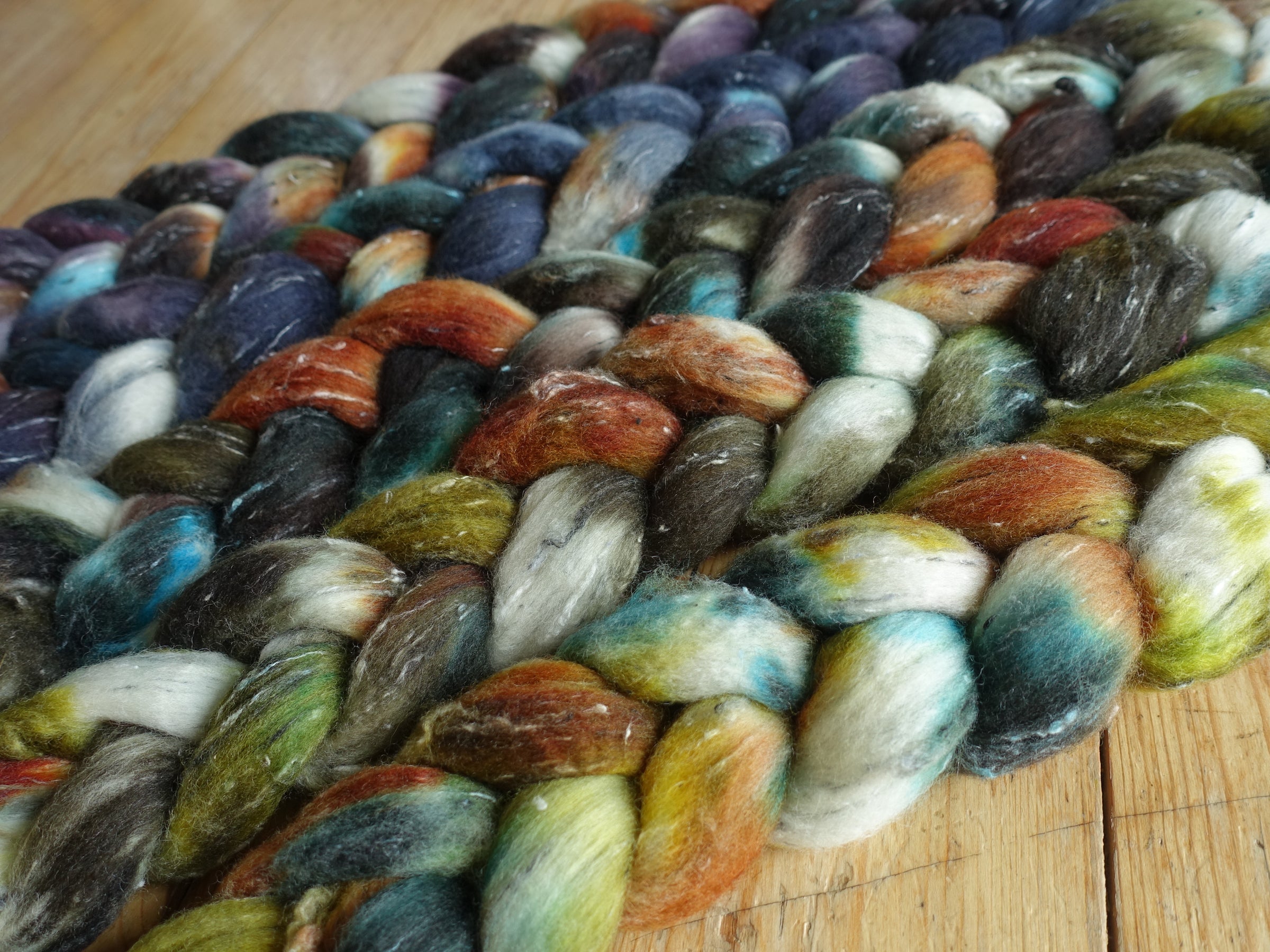 Fade Pack- Tweed Wool, 5 co-ordinating braids, Hand Dyed, 500g