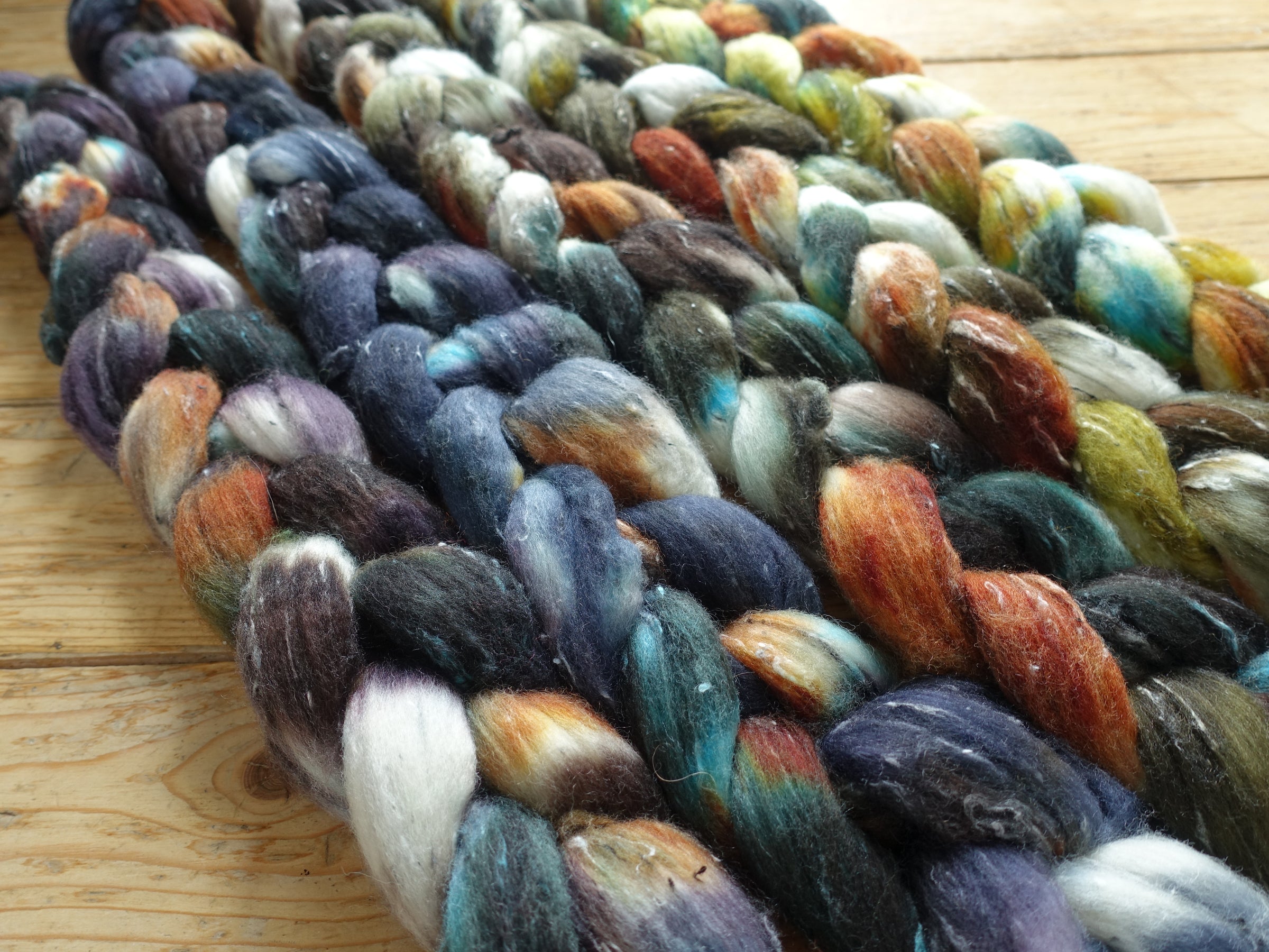 Fade Pack- Tweed Wool, 5 co-ordinating braids, Hand Dyed, 500g