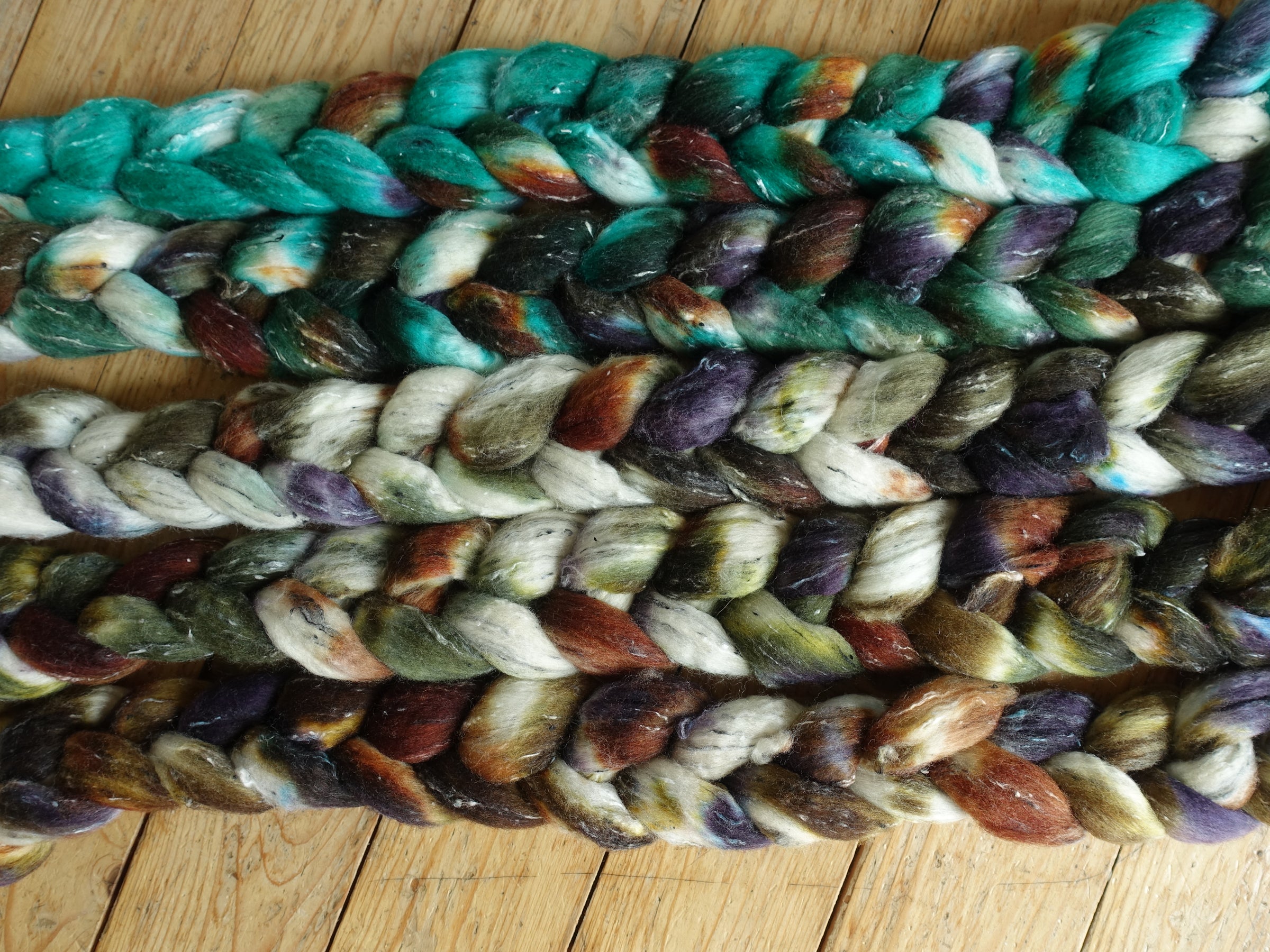 Fade Pack- Tweed Wool, 5 co-ordinating braids, Hand Dyed, 500g