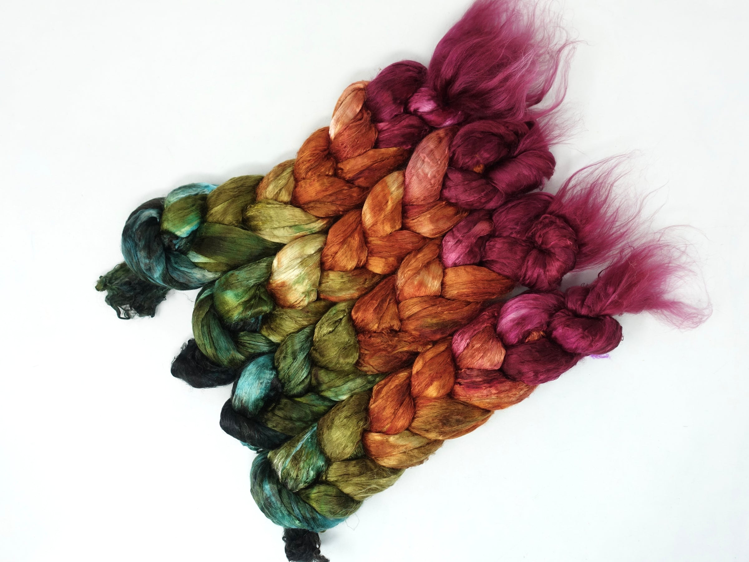 Silk Brick Gradient, Hand Dyed, 50g