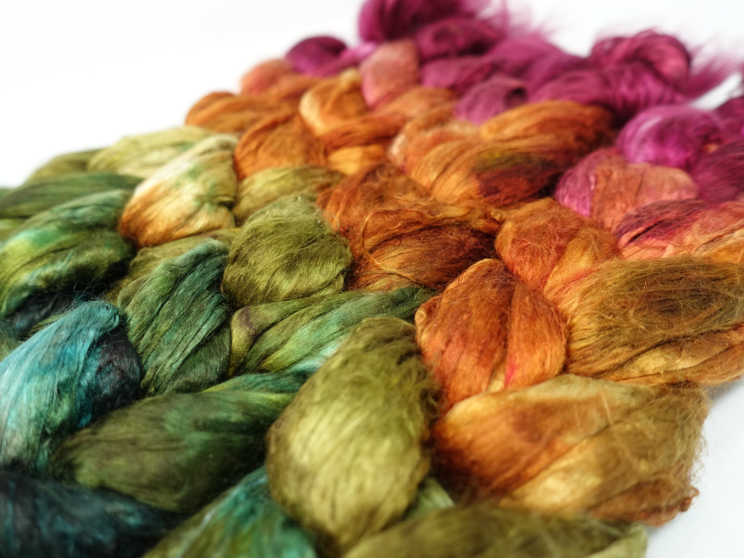 Silk Brick Gradient, Hand Dyed, 50g