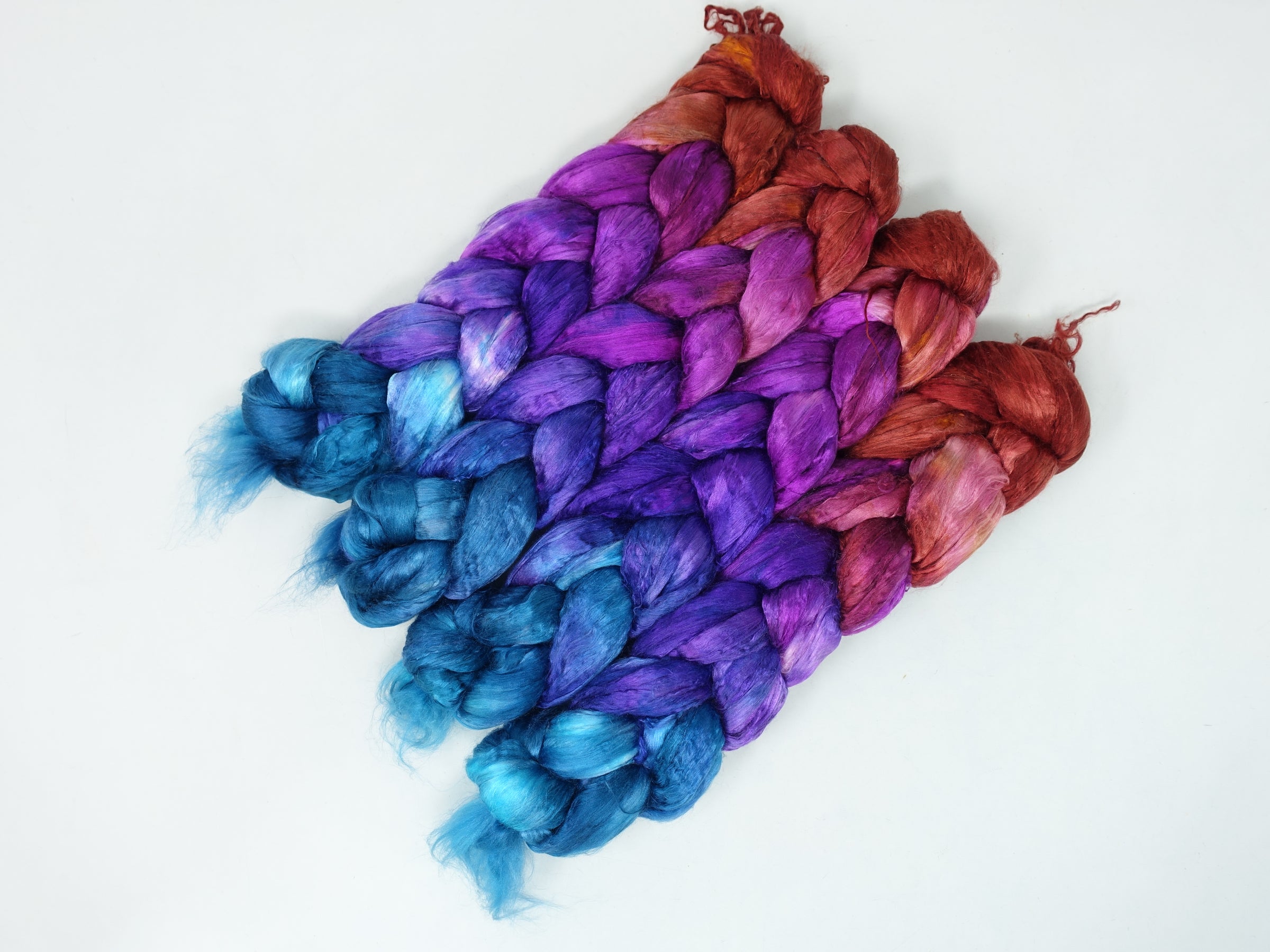 Silk Brick Gradient, Hand Dyed, 50g