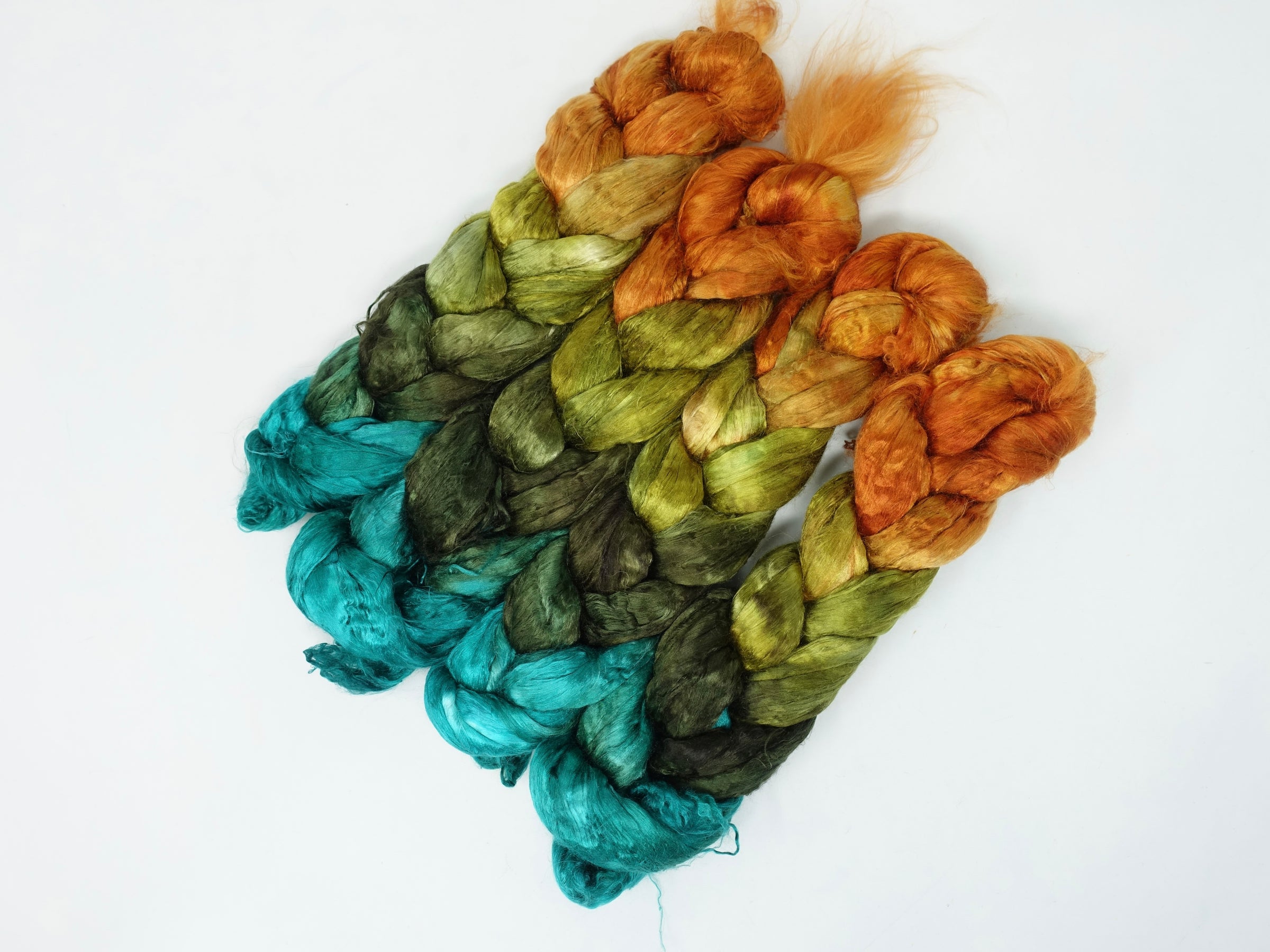 Silk Brick Gradient, Hand Dyed, 50g