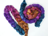 Tweed Wool. South American Wool & Viscose Tweed Nepps. Hand Dyed Gradient 100g