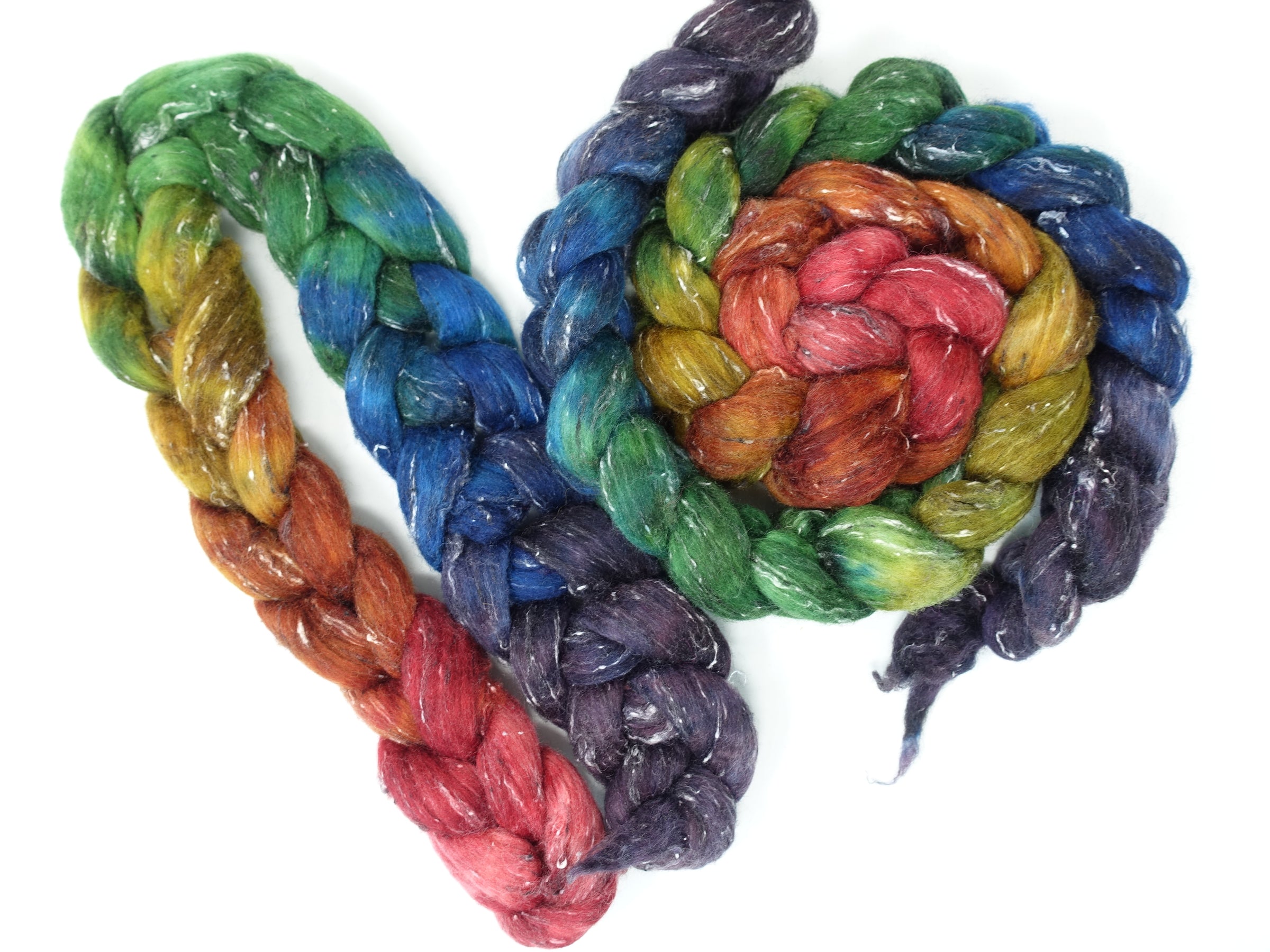 Tweed Wool. South American Wool & Viscose Tweed Nepps. Hand Dyed Gradient 100g