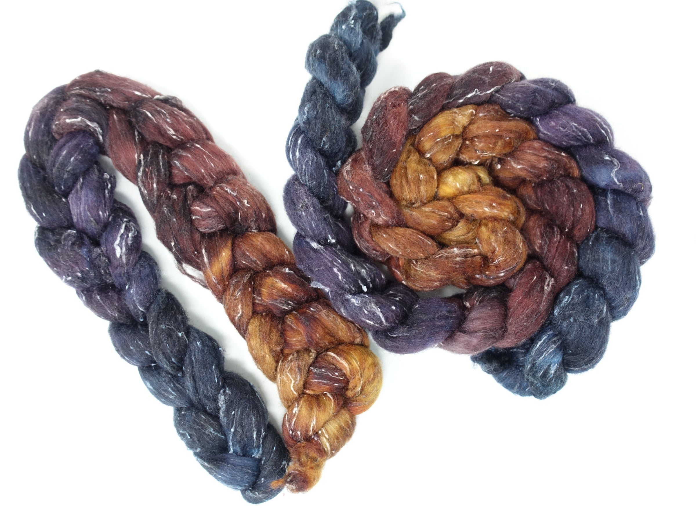 Tweed Wool. South American Wool & Viscose Tweed Nepps. Hand Dyed Gradient 100g