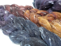 Tweed Wool. South American Wool & Viscose Tweed Nepps. Hand Dyed Gradient 100g