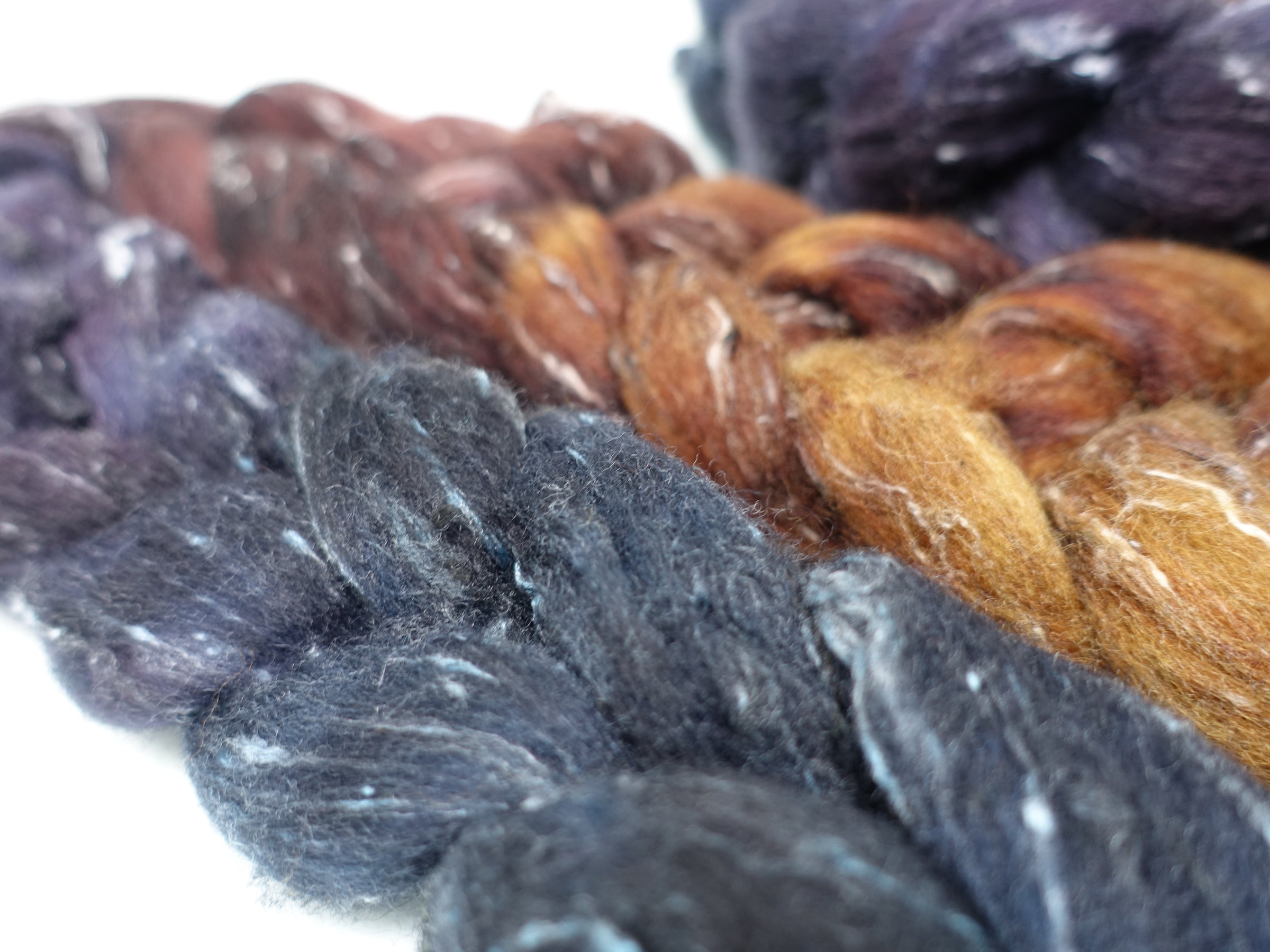 Tweed Wool. South American Wool & Viscose Tweed Nepps. Hand Dyed Gradient 100g