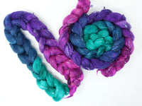 Tweed Wool. South American Wool & Viscose Tweed Nepps. Hand Dyed Gradient 100g