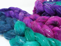 Tweed Wool. South American Wool & Viscose Tweed Nepps. Hand Dyed Gradient 100g