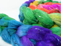 Tweed Wool. South American Wool & Viscose Tweed Nepps. Hand Dyed Gradient 100g