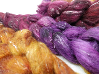 Tweed Wool. South American Wool & Viscose Tweed Nepps. Hand Dyed Gradient 100g