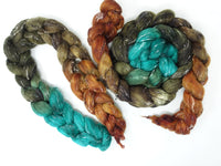 Tweed Wool. South American Wool & Viscose Tweed Nepps. Hand Dyed Gradient 100g
