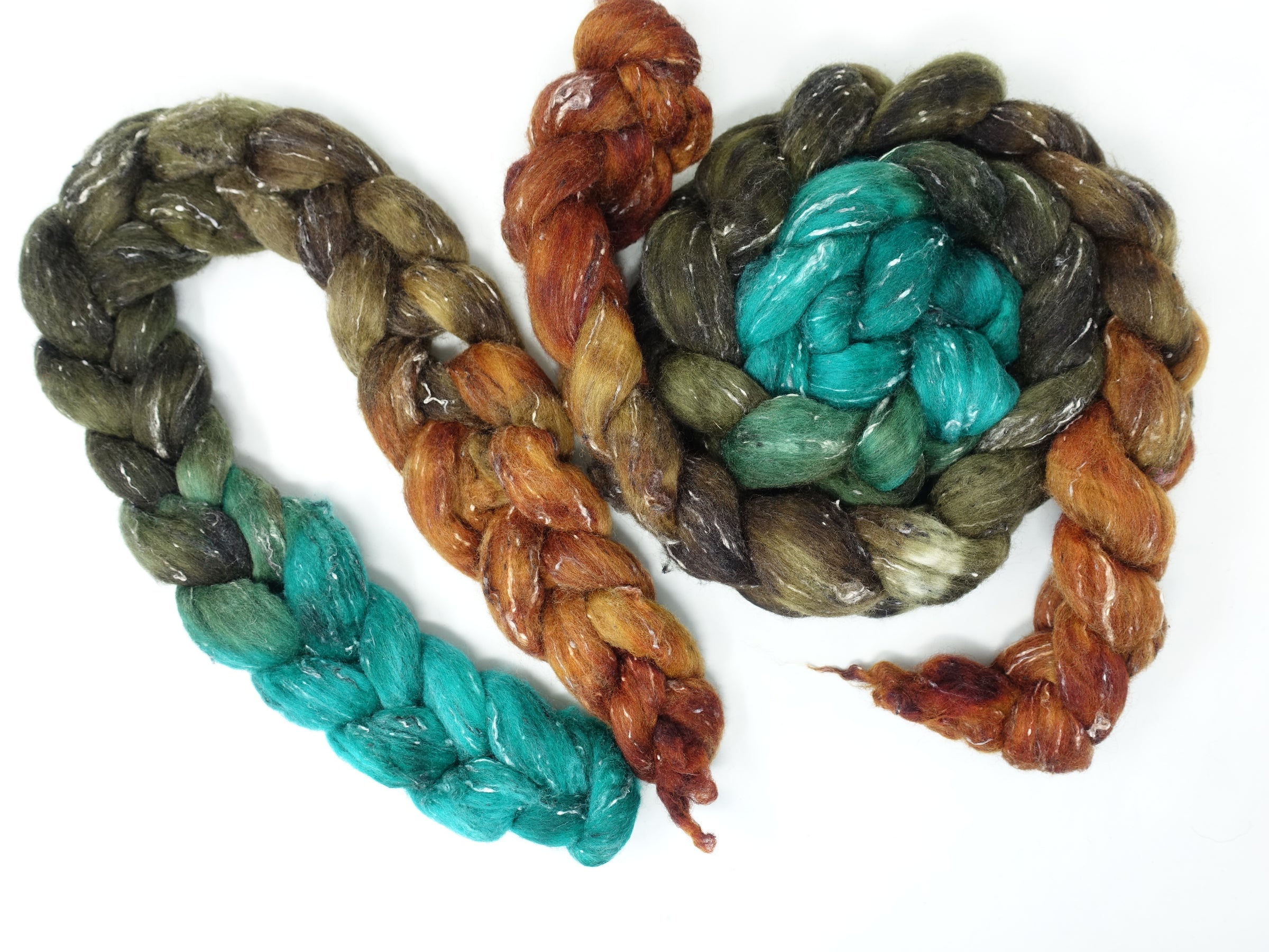 Tweed Wool. South American Wool & Viscose Tweed Nepps. Hand Dyed Gradient 100g