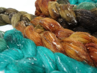 Tweed Wool. South American Wool & Viscose Tweed Nepps. Hand Dyed Gradient 100g